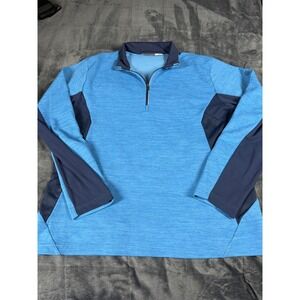 Kjus‎ Roman Midlayer Half-Zip Pullover Blue Navy Mens XL UPF 50+ MG25-L03